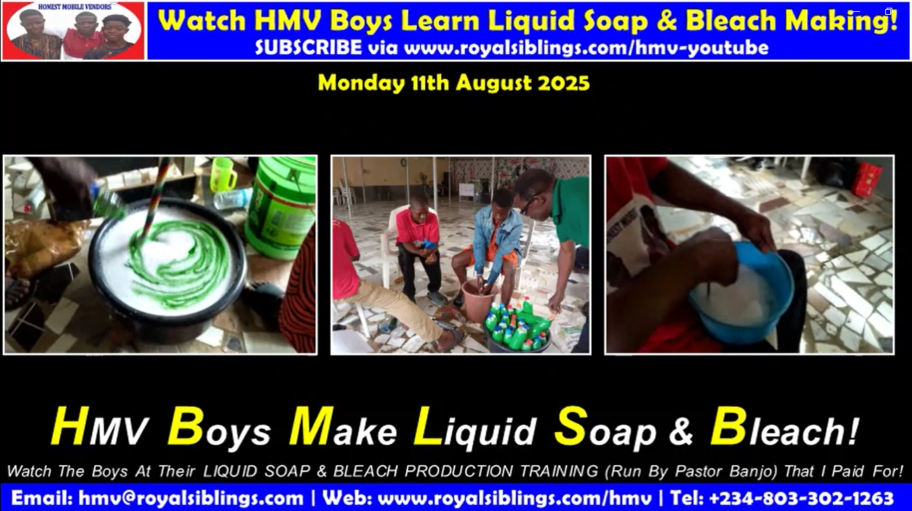 Watch The Boys At Their LIQUID SOAP & BLEACH PRODUCTION TRAINING (Run By Pastor Ephraim Banjo) That I Paid For!